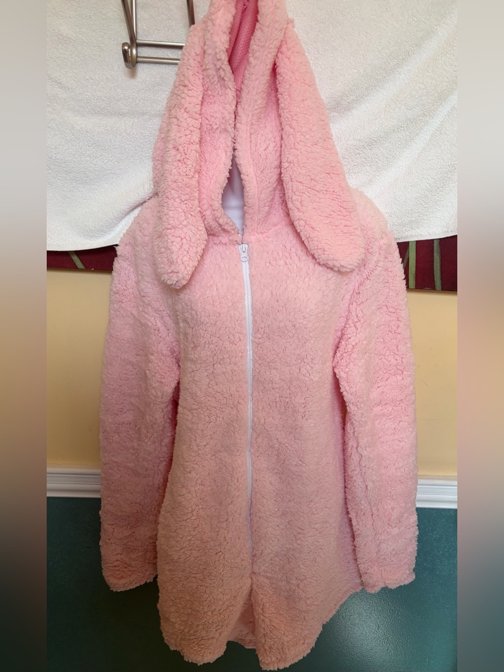 Leg Avenue Pink Bunny-Ear Plush Hooded Puffer Costume